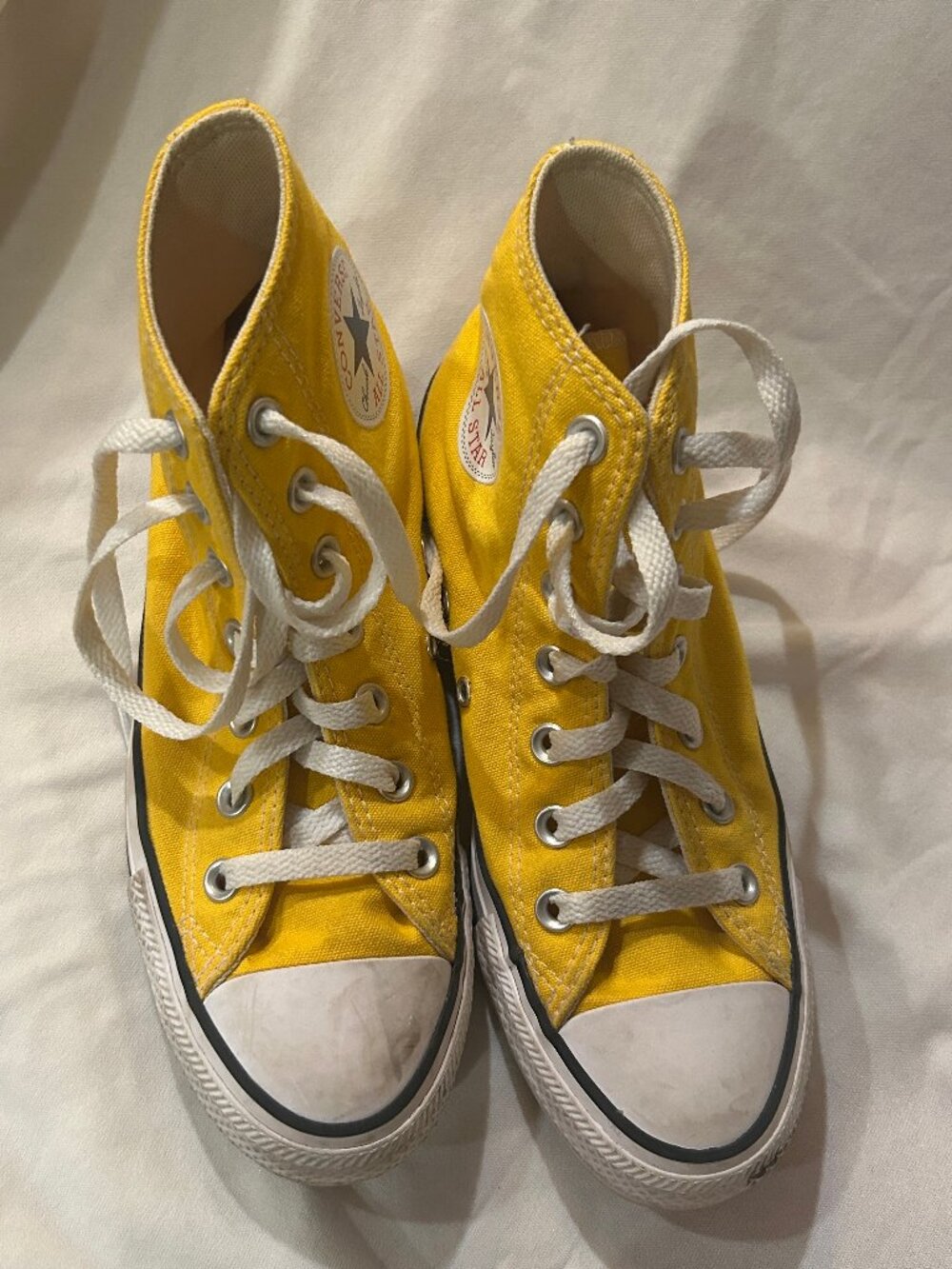 Coverse Yellow Chuck Taylor "Chucks" Unisex Hightops Mens 5 Women 7
